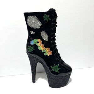 Ellie Womens Puff Platform Boots Size 8 M